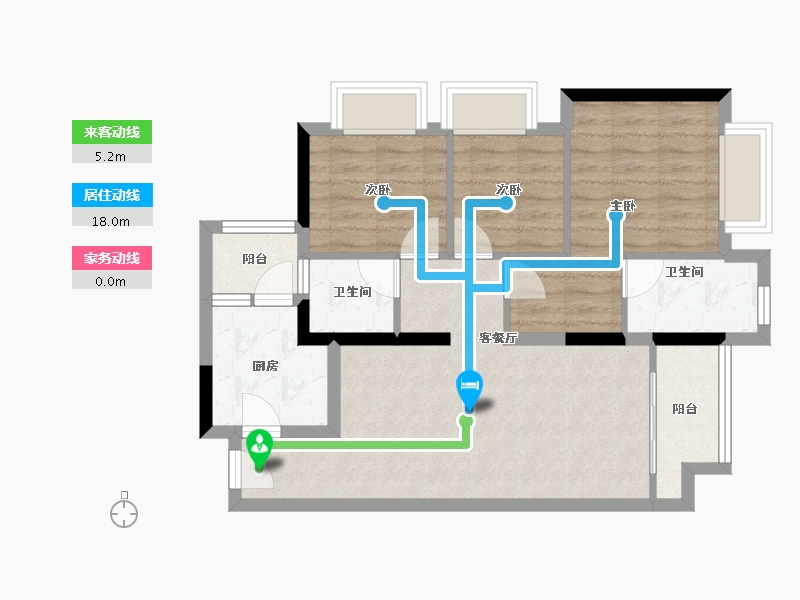 重庆-重庆市-雅居乐富春山居-70.68-户型库-动静线