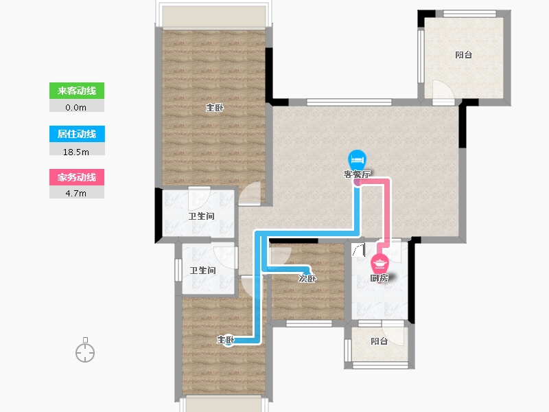 四川省-成都市-恒大银海湖-95.90-户型库-动静线