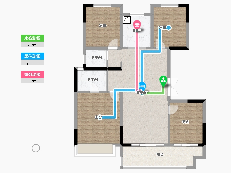 四川省-成都市-禹洲嘉誉山河-101.79-户型库-动静线