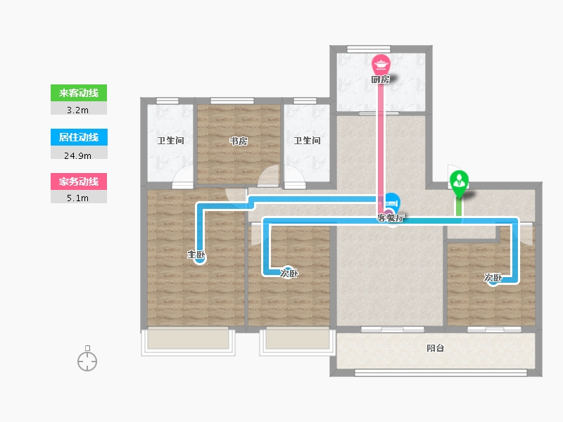 浙江省-绍兴市-金茂暨阳府-117.14-户型库-动静线