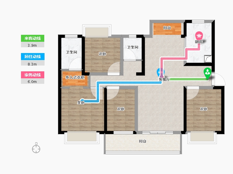 湖南省-长沙市-中国铁建湘语梅溪-110.78-户型库-动静线