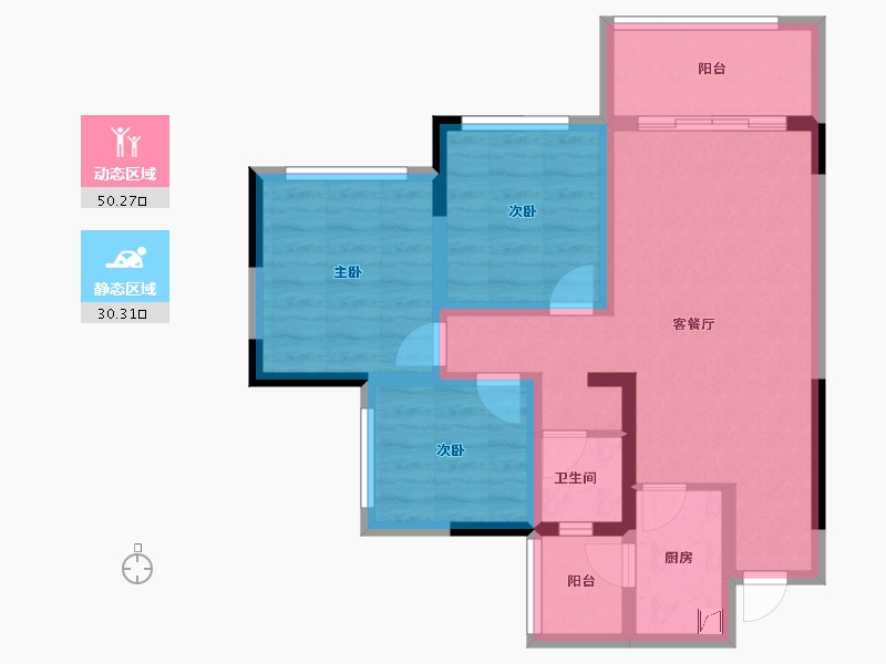 四川省-成都市-南城星汇-70.00-户型库-动静分区