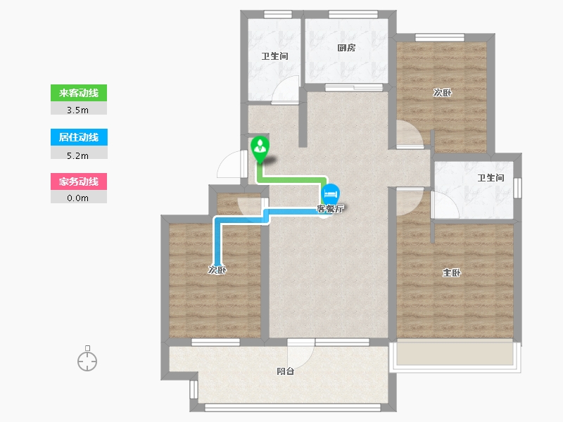 山东省-青岛市-保利叁仟栋-92.79-户型库-动静线