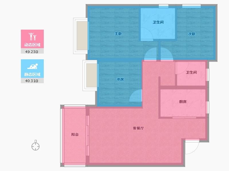 云南省-昆明市-金地商置昆悦-80.00-户型库-动静分区