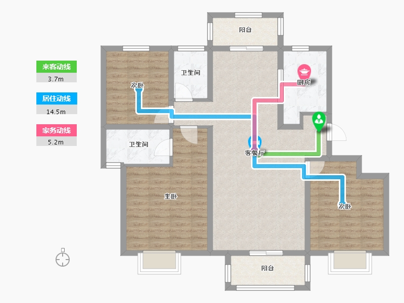 江苏省-徐州市-光明泉城熙悦-99.95-户型库-动静线