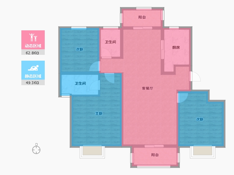 江苏省-徐州市-光明泉城熙悦-99.95-户型库-动静分区