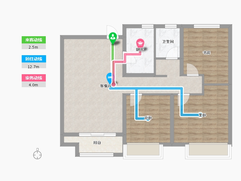 山东省-青岛市-中骏汇景城-77.60-户型库-动静线