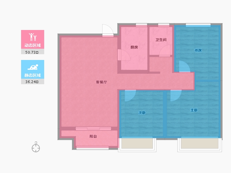 山东省-青岛市-中骏汇景城-77.60-户型库-动静分区