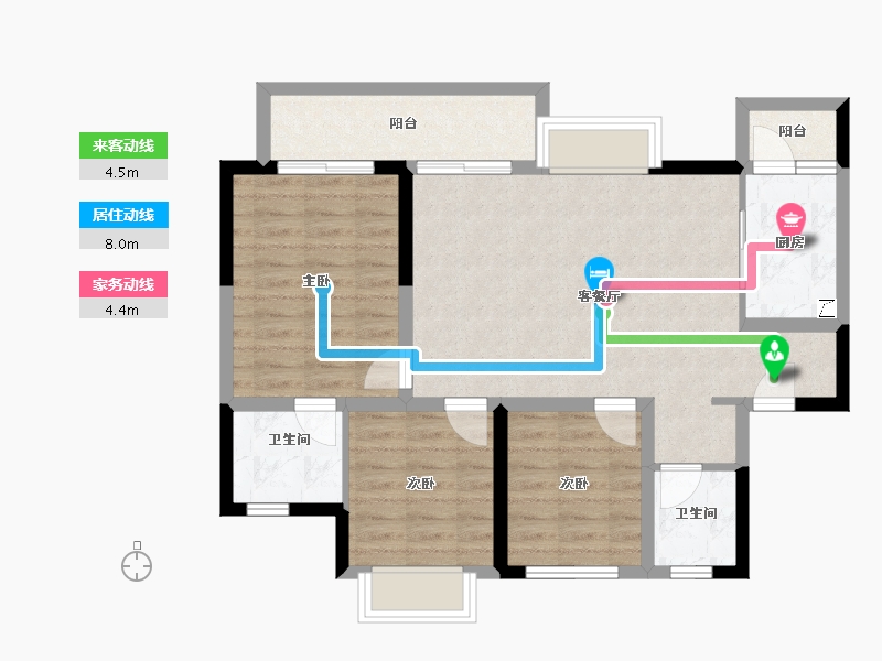 四川省-成都市-世茂云璟-81.29-户型库-动静线