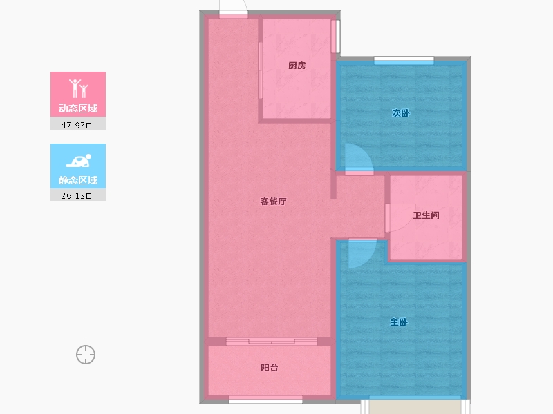 山东省-青岛市-中骏汇景城-66.40-户型库-动静分区