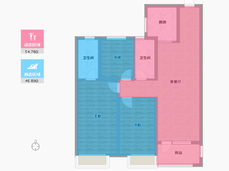 山东省-青岛市-青特星城-90.19-户型库-动静分区