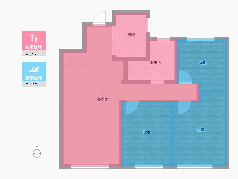 山东省-青岛市-龙湖昱城-71.20-户型库-动静分区