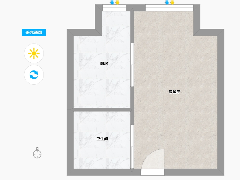 浙江省-金华市-富力三江都荟-28.80-户型库-采光通风