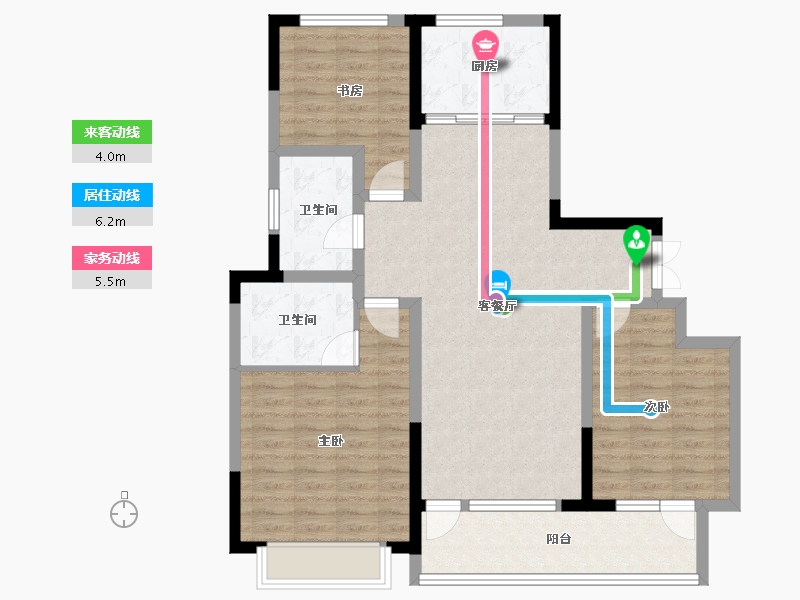 山东省-青岛市-安兴壹號府-100.55-户型库-动静线