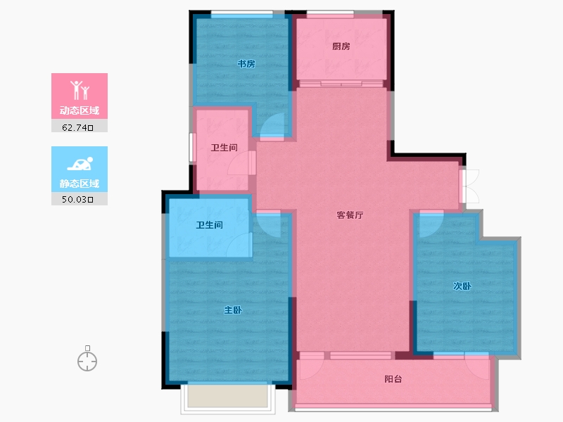 山东省-青岛市-安兴壹號府-100.55-户型库-动静分区