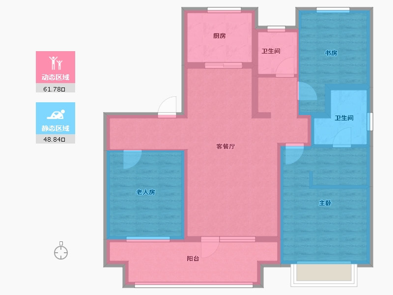 山东省-青岛市-保利云禧-97.63-户型库-动静分区