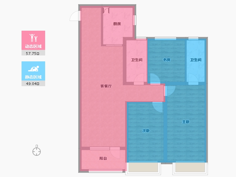 山东省-青岛市-青特星城-95.17-户型库-动静分区