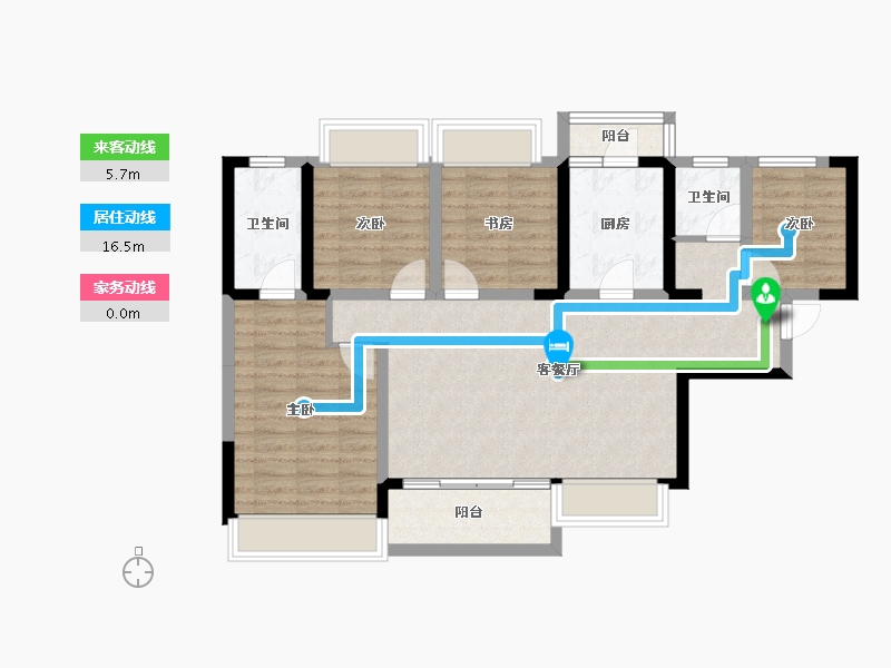 四川省-成都市-中建锦绣天地-89.83-户型库-动静线