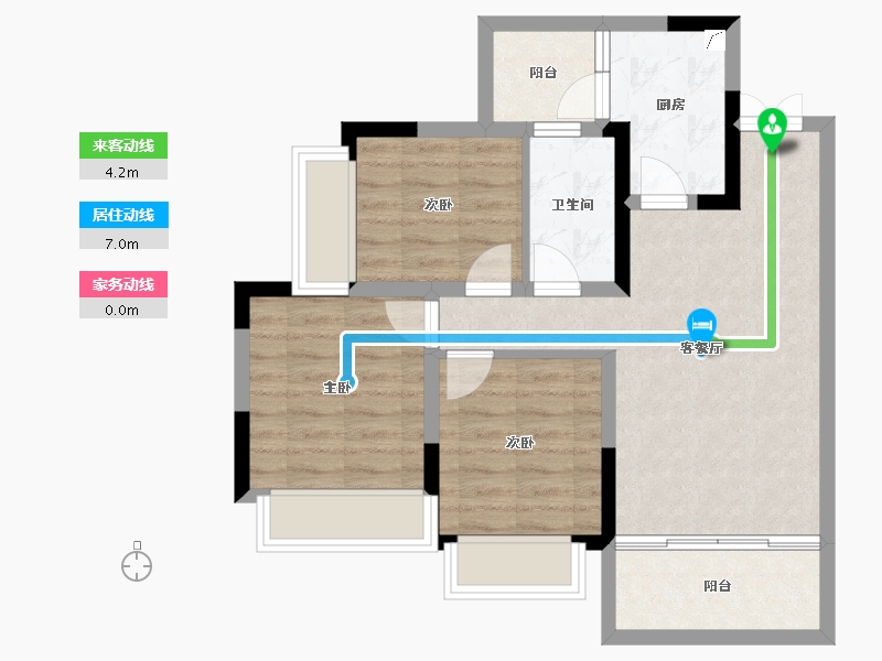 四川省-成都市-天骄府-66.37-户型库-动静线