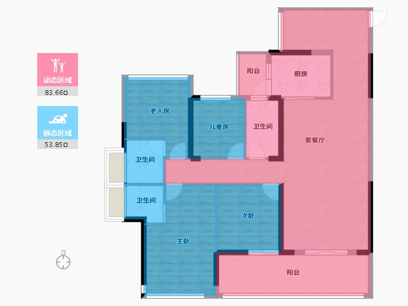 广东省-惠州市-景富双湖湾-124.07-户型库-动静分区