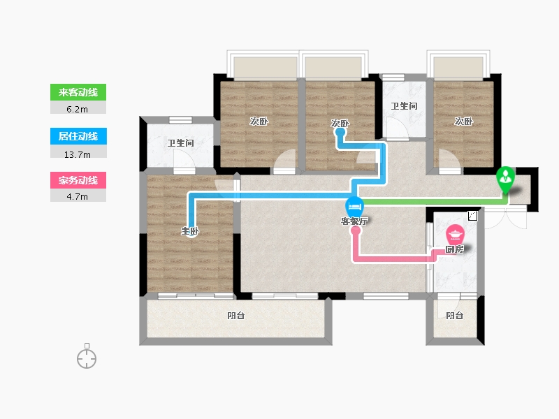 四川省-成都市-天骄府-93.47-户型库-动静线