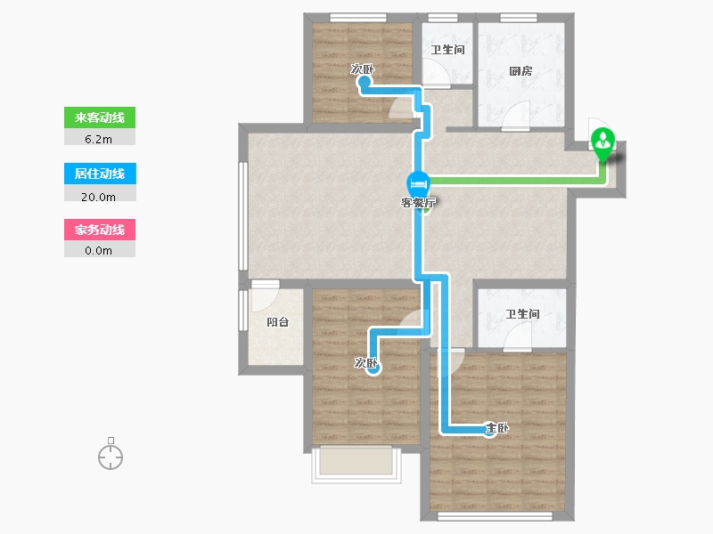 山东省-青岛市-龙湖昱城-99.20-户型库-动静线