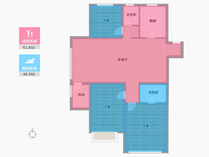 山东省-青岛市-龙湖昱城-99.20-户型库-动静分区