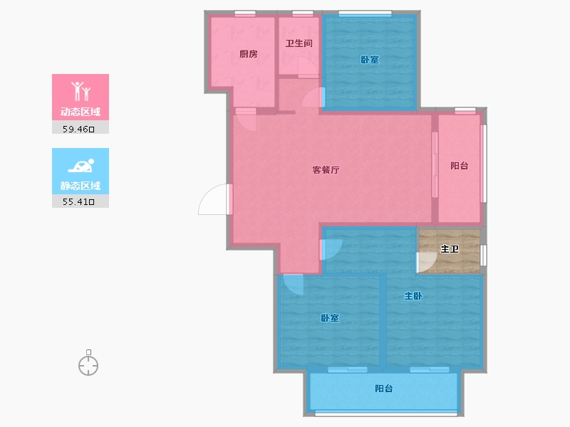 江苏省-徐州市-鑫汉源-107.21-户型库-动静分区