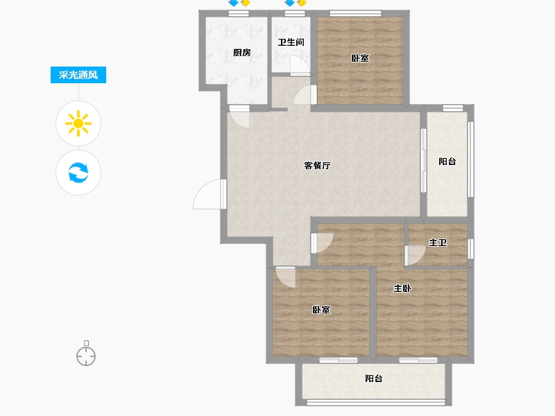 江苏省-徐州市-鑫汉源-107.21-户型库-采光通风