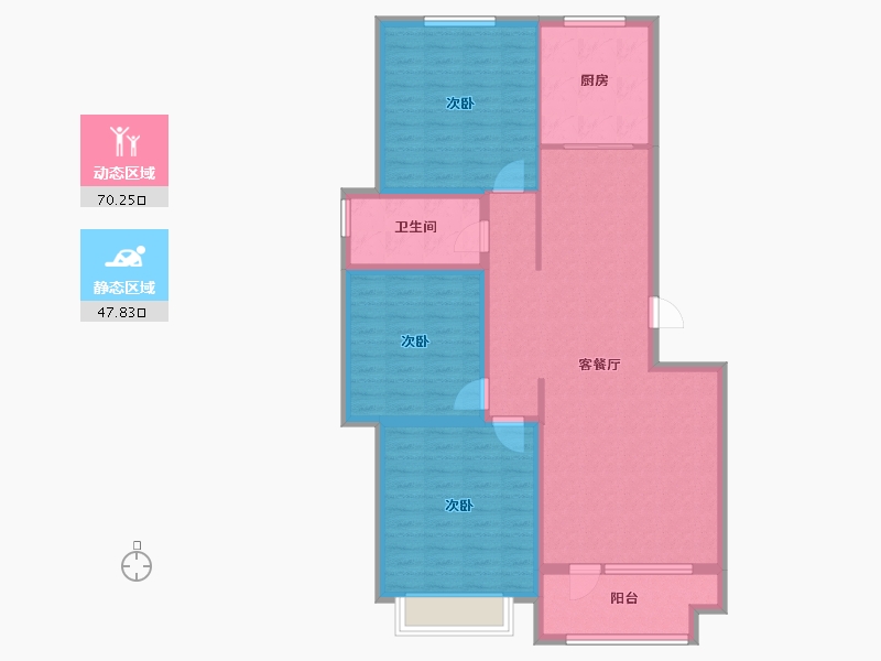 山东省-青岛市-万福祥苑-106.40-户型库-动静分区