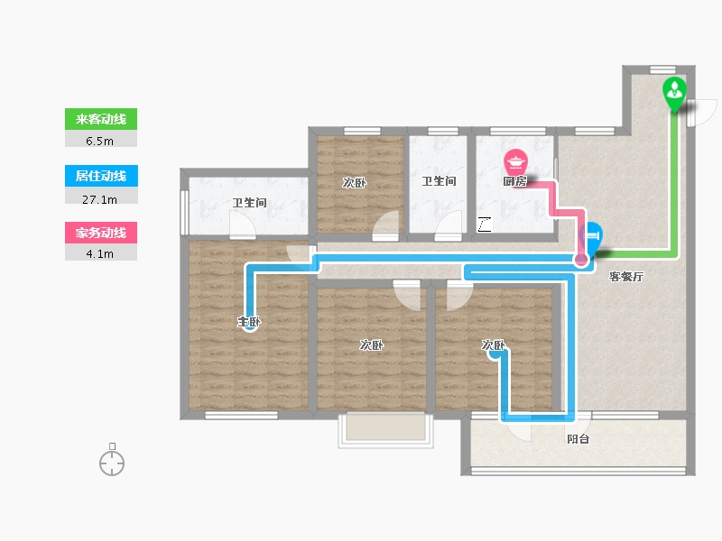 山东省-青岛市-龙湖亿联春江天玺-116.00-户型库-动静线