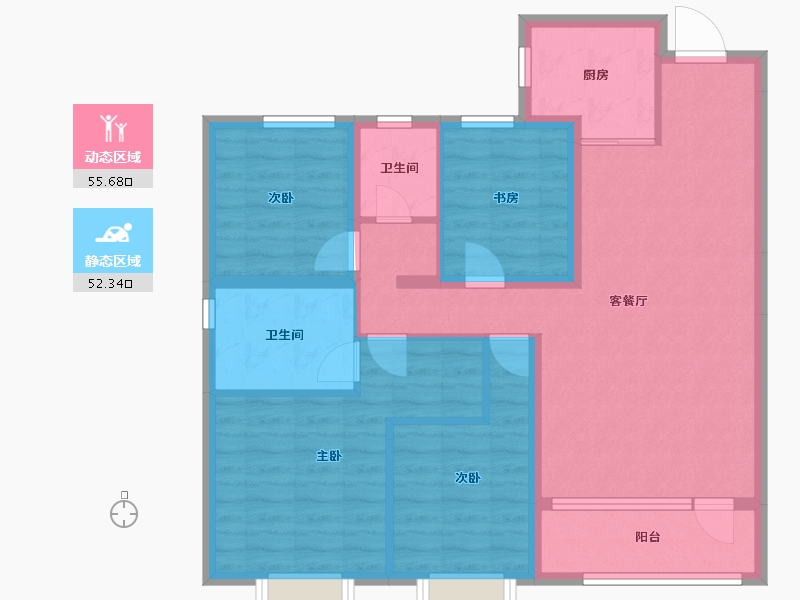 山东省-青岛市-大云谷金茂府-96.11-户型库-动静分区