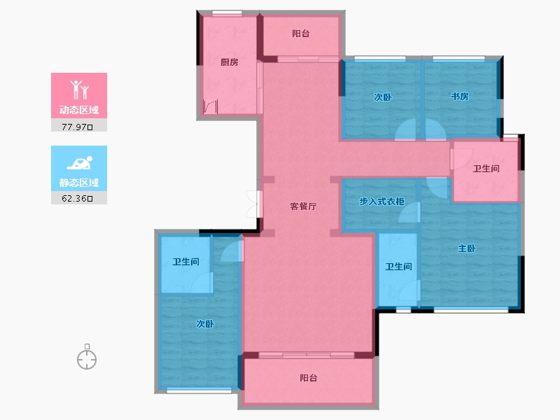 四川省-成都市-鹿溪樾府-125.68-户型库-动静分区