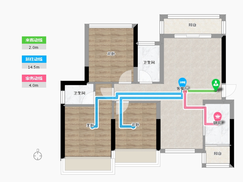 广西壮族自治区-桂林市-顺祥新天地-73.00-户型库-动静线