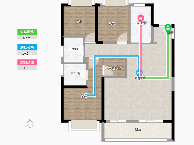 云南省-昆明市-大华公园天下-100.01-户型库-动静线