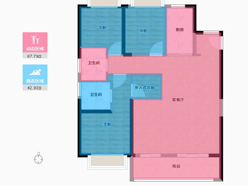 云南省-昆明市-大华公园天下-100.01-户型库-动静分区