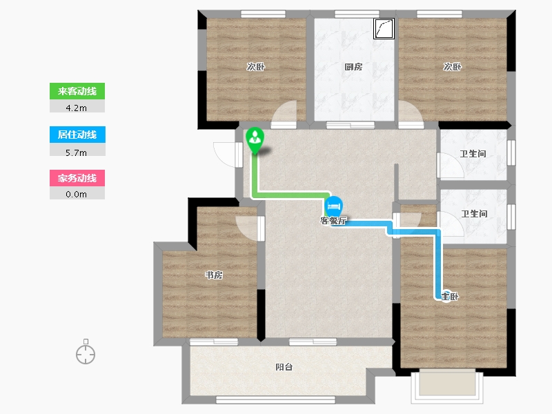 江苏省-徐州市-中钰翡翠天境-100.80-户型库-动静线