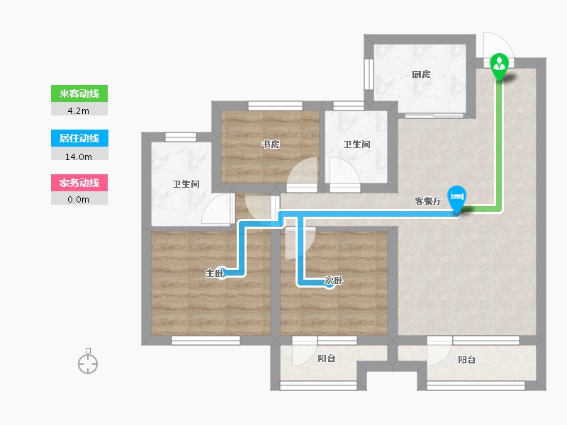 山东省-青岛市-金地格林美景-62.89-户型库-动静线