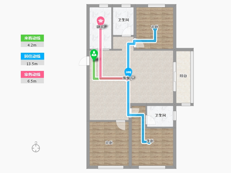 山东省-青岛市-金日君基新天地-96.00-户型库-动静线