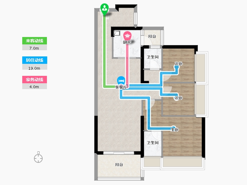 广东省-惠州市-隆生西江花园-89.00-户型库-动静线