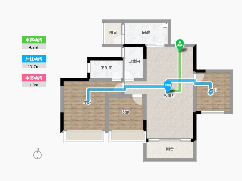 四川省-成都市-鹿溪樾府-87.05-户型库-动静线