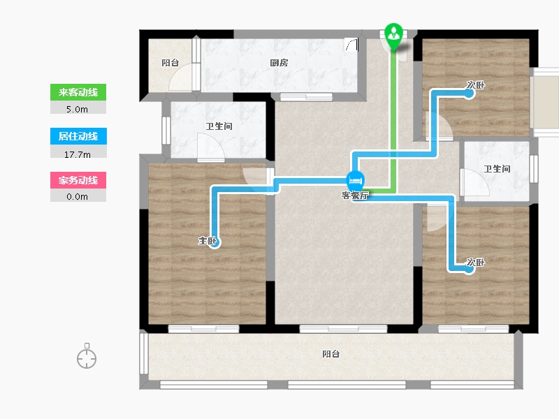 四川省-成都市-置信国色天乡鹭湖宫10区-97.62-户型库-动静线