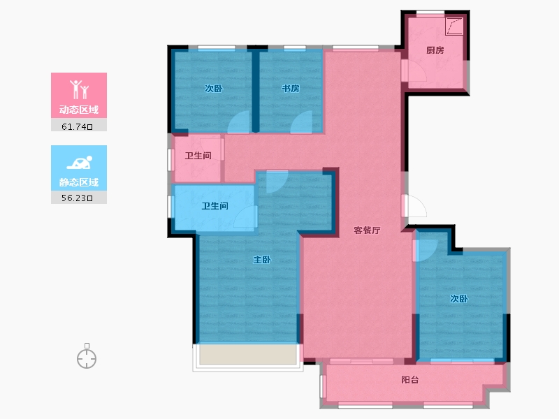 安徽省-亳州市-桐华郡-112.00-户型库-动静分区