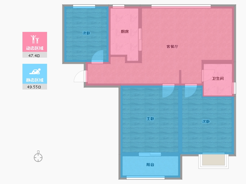 江苏省-徐州市-中钰翡翠天境-86.58-户型库-动静分区