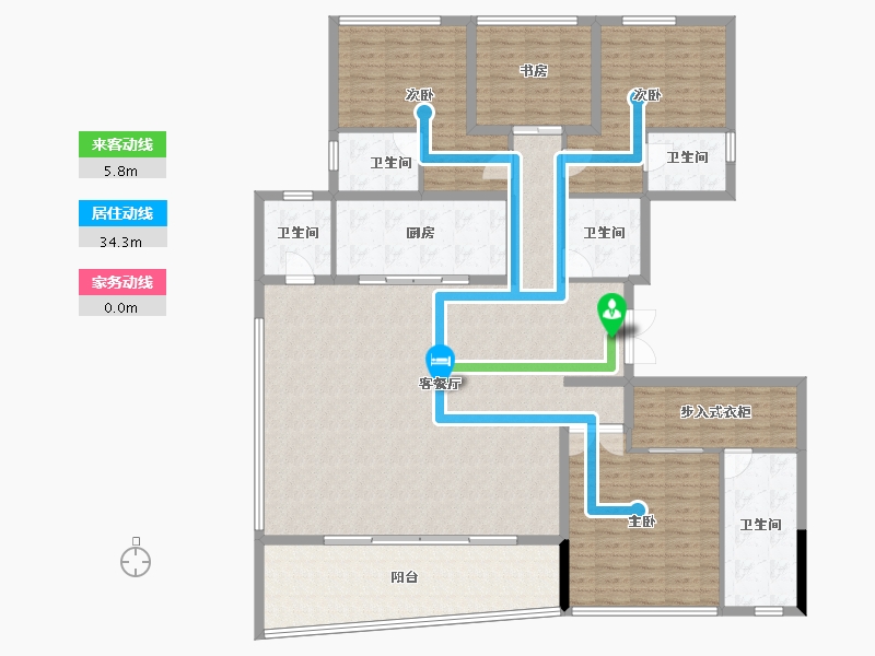 重庆-重庆市-重庆融创壹号院-184.11-户型库-动静线