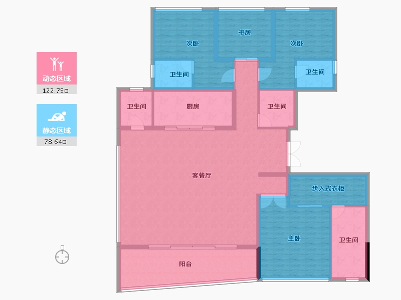 重庆-重庆市-重庆融创壹号院-184.11-户型库-动静分区