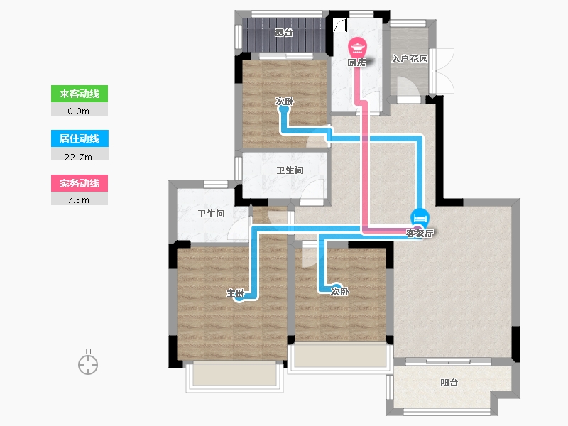 四川省-成都市-恒大银海湖-95.82-户型库-动静线