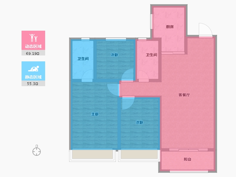 山东省-青岛市-青岛海信依云小镇-112.00-户型库-动静分区