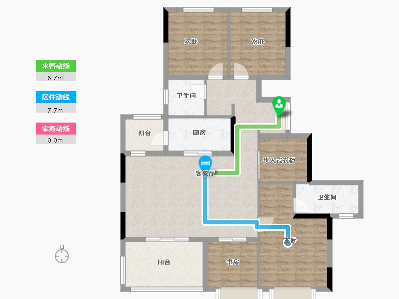 四川省-成都市-幸福桥TOD幸福拾光-114.40-户型库-动静线