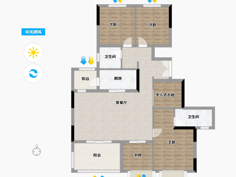 四川省-成都市-幸福桥TOD幸福拾光-114.40-户型库-采光通风